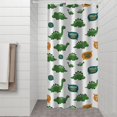thumbnail image 2 of White Green Dinosaurs Speech Bubbles Pattern Shower Curtain 36"x72" ,Bathroom Decorative Shower Curtains Set with 12 Hooks,Modern Waterproof Washable Shower Curtain, 2 of 6