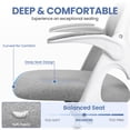thumbnail image 4 of CELTOSS Ergonomic Office Chair, Mid Back Mesh Computer Desk Chair, Flip-Up Arms, Adjustable Lumbar Support for Home Office, Gray, 4 of 10