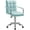 Light Blue, variant on Mid-Back Office Task Chair Ribbed PU Leather Executive Chair Modern Adjustable Home Desk Retro Comfortable Work Chair 360 Degree Swivel with Arms (Light Pink)