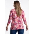 thumbnail image 3 of Roaman's Women's Plus Size Three-Quarter Sleeve Notch Neck Soft Knit Tunic, 3 of 6
