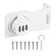 thumbnail image 1 of Cerradura de Combinación Sin Llave Uxcell 3.7" Pestillo de Contraseña Mecánico de Aleación de Zinc con Perilla de Giro Cerraduras de Hasp 90/180 Grados Cerradura de Puerta de Granero Blanca, 1 of 7