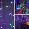 thumbnail image 5 of Icicle Lights for Outside, 13Ft Extendable 96LED Icicle Lights with Twinkling strobes,Sparkling Icicle Lights for Indoor Outdoor Eaves Wedding Prom Christmas Wall Decorations, Multi-color, 5 of 7