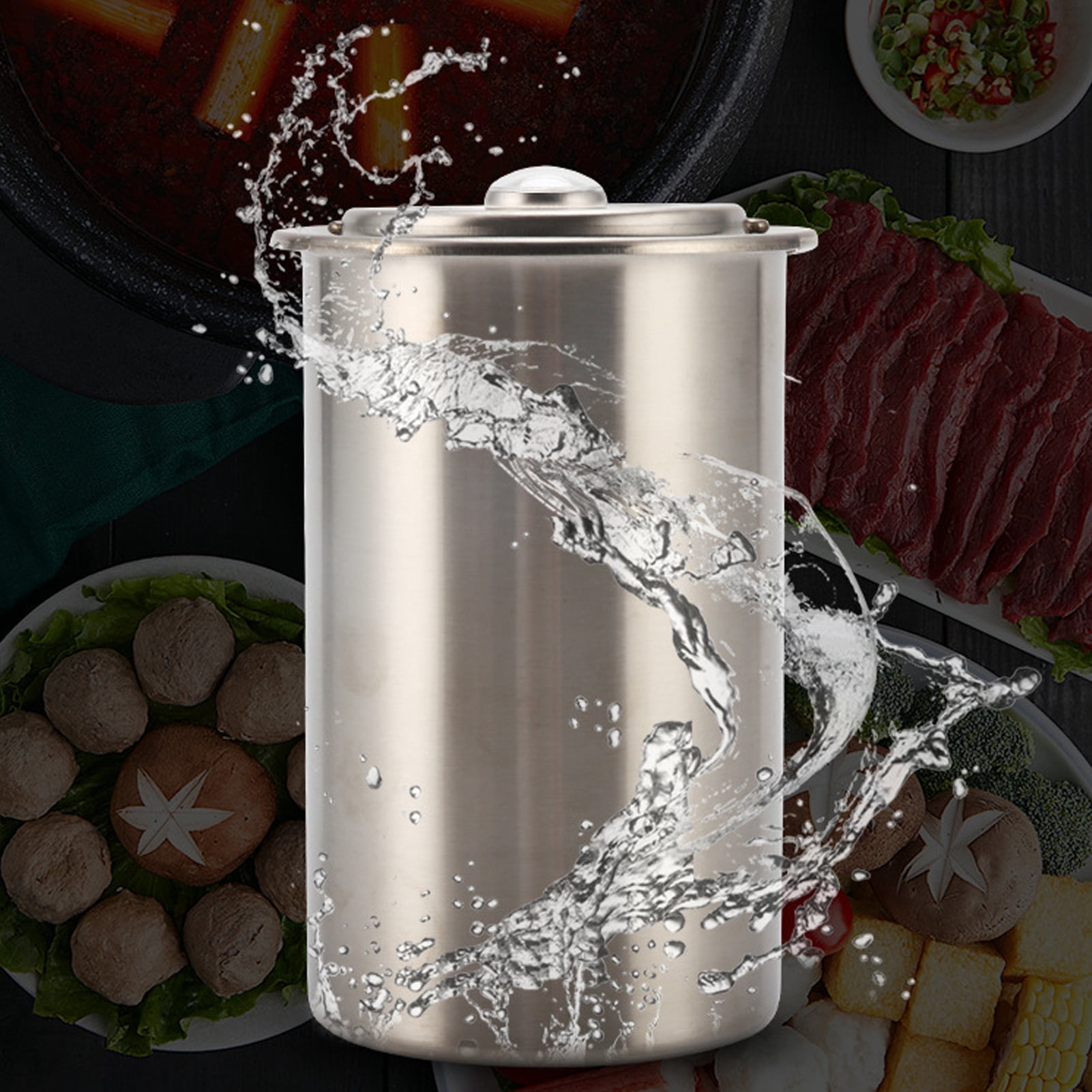 Nieyigj Premium Stainless Steel Ham Maker Meat Press Cooker - Homemade Deli Meat Press Machine with Thermometer for Healthy Bacon and Poultry 7.1 x 3.9 inches / 18 x 10 cm