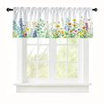 thumbnail image 2 of Rdsfhsp Wildflower Window Valance Curtain, Colorful Garden Flower Pattern Decorative Rod Pocket Short Curtain for Kitchen Living Room, 2 of 5