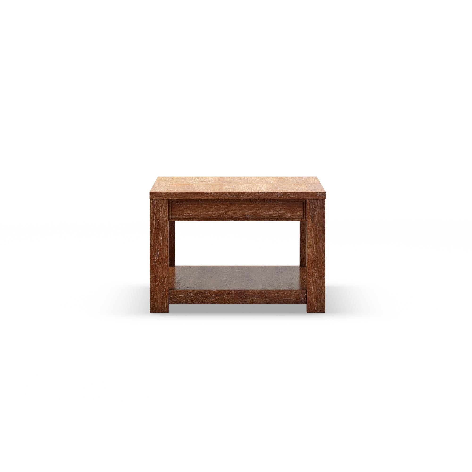 Furniture of America Keller Country Lower Shelf Coffee Table, Oak
