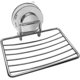 thumbnail image 2 of Juego de 2 platos de jabón de taza de succión 304 soporte de jabón de acero inoxidable bandeja de almacenamiento duradera compatible con baño y cocina sin perforación Afortunado Sencillez, 2 of 5