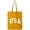 Gold, variant on USA Cotton Canvas Tote Bag