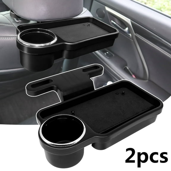 AUTOXBERT 2Pcs Car Truck Seat Back Organizer Drink Food Holder Tray Storage Auto Accessories Interior Folding Table