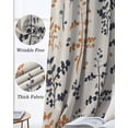 thumbnail image 6 of Orange Grey Botanical Black Out Curtains 84 Inch Long for Living Room, Rustic Country Spring Floral Summer Leaf Blackout Curtain Shade Thermal Window Curtains Grommet Drapes 42"x84" 2 Panels, 6 of 8