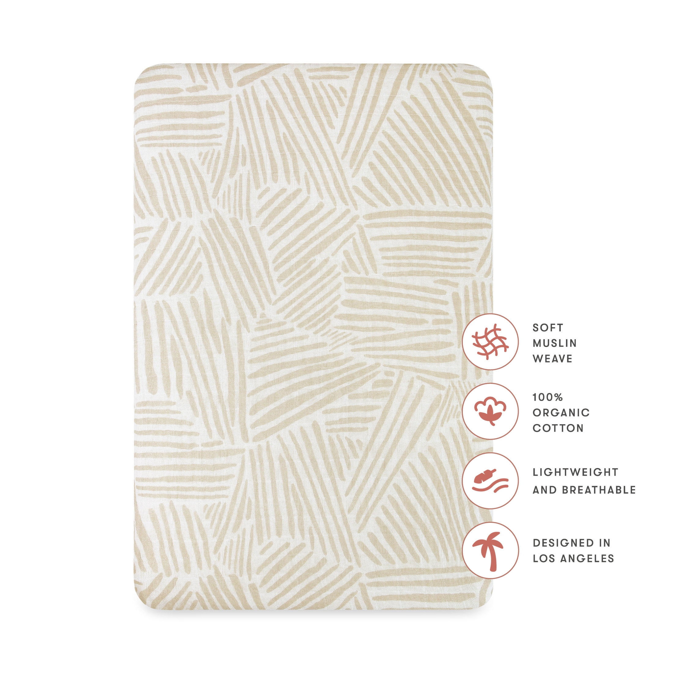 Babyletto All-Stages Bassinet Sheet in GOTS Certified Organic Muslin Cotton