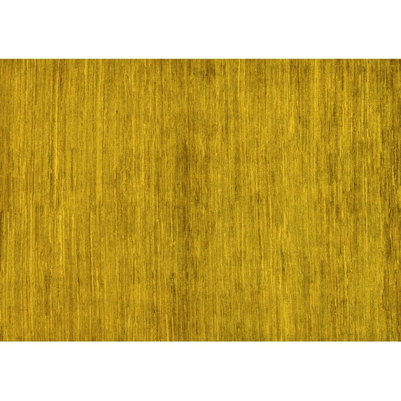 Ahgly Company Indoor Rectangle Abstract Yellow Modern Area Rugs, 4' x 6'