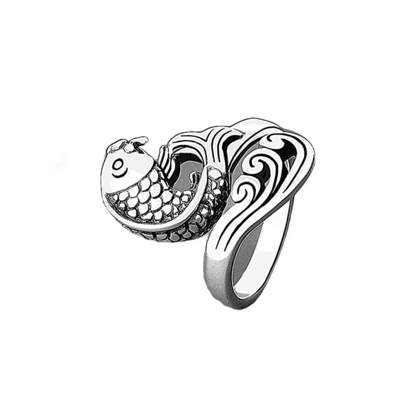 Bucle de tejer antiguo estereoscópico Vintage anillo de apertura ajustable guía de punto suministros de costura mujeres usando accesorios Ropa, zapatos y accesorios Miscelánea NJ646 plata oscura Jumpingount AP010733-01B