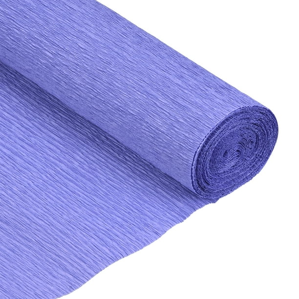 Uxcell 2 Piezas Rollo de Papel Crepé Decoración Variada 6.9 pies de Largo 20 pulgadas de Ancho, Azul Claro Púrpura