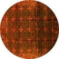 thumbnail image 1 of Ahgly Company Indoor Round Oriental Yellow Industrial Area Rugs, 6' Round, 1 of 4