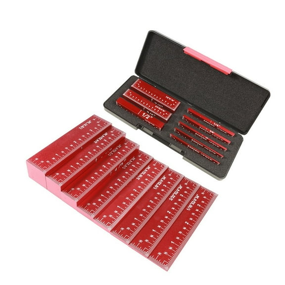 8 Pcs Gauge Block Set, Aluminum Height Gauges Set, Setup Bars Precision Bars, Testing Gage Block Gage, Measuring Tool