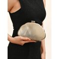 thumbnail image 2 of Women's Textured Shell Clutch Bag Elegant Evening Purse for Wedding Party, 2 of 8