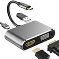 thumbnail image 2 of Type-C to HDMI VGA USB 3.1 PD Hub 4-in-1 HD Converter Supports 4K (2in1（HDMI+VGA）), 2 of 6