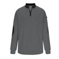thumbnail image 3 of Goodtrade8 Zip Mock Neck Mens Tops Long Sleeve Half Zipper Color Block Long Sleeve Casual Sweatshirts for Men, 3 of 5