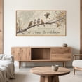 thumbnail image 4 of His Eye is on the Sparrow Christian Wall Art 20“x40"x1, Vintage Neutral Birds on Tree Branch Nature Canvas Artwork, Religious Faith Gift Bible Verse Scripture Print Decor for Living Room, 4 of 7