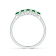 thumbnail image 2 of ANGARA Natural Half Eternity Five Stone Emerald Wedding Band in 14K White Gold for Women (Size-2.8mm) | May Birthstone, Birthday, Anniversary, Jewelry Gift for Women | Natural Emerald Ring, 2 of 12