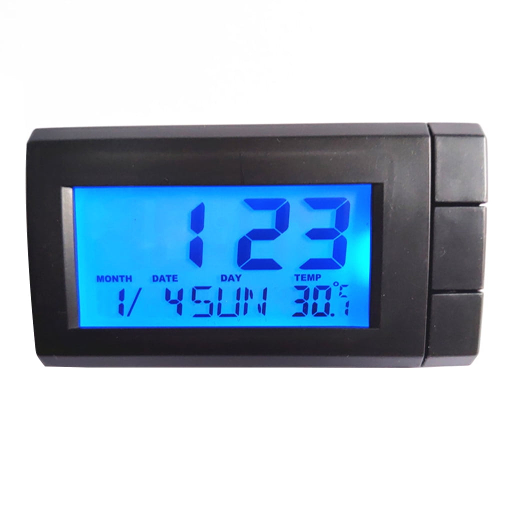 Car Thermometer With Backlight Function Digital Clock Car Indoor ...