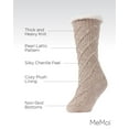 thumbnail image 3 of MeMoi Women's Pearl Lattice Plush Lined Slipper Socks - Mens - Male, 3 of 7