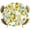 Yellow Green White, variant on Round Table Cover 55-60 Inch Yellow Lemons Waterproof Reusable Table Cloth Round Fitted Vinyl Tablecloth with Elastic Edged for Parties Outdoors, Summer Botanical Checkered Pastoral