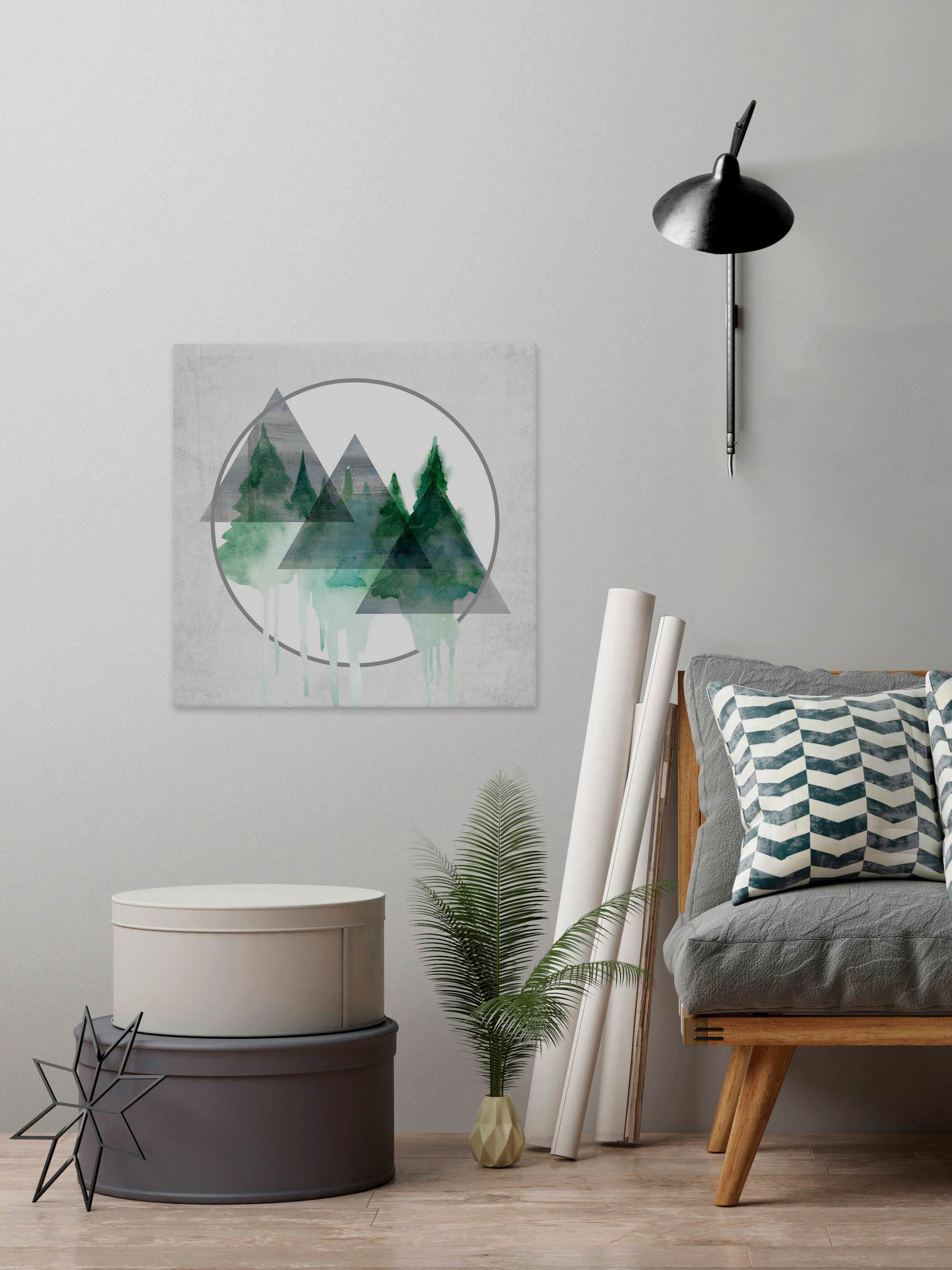 Forest Drips Painting Print on Wrapped Canvas