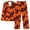 01-Brown-A, variant on Womens Halloween Pajamas Sets Long Sleeve Turndown Collar Button Sleepwear Elastic Waist Pockets Pants Fashion Printed Loungewear Set Hot Pink XXL