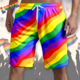 thumbnail image 1 of WILLBEST Pantalones Cortos Casuales para Hombre con Estampado de Boca de Arcoíris para Verano, Pantalones Cortos con Bolsillo y Lazo Totalmente Estampados para Resort, 1 of 5