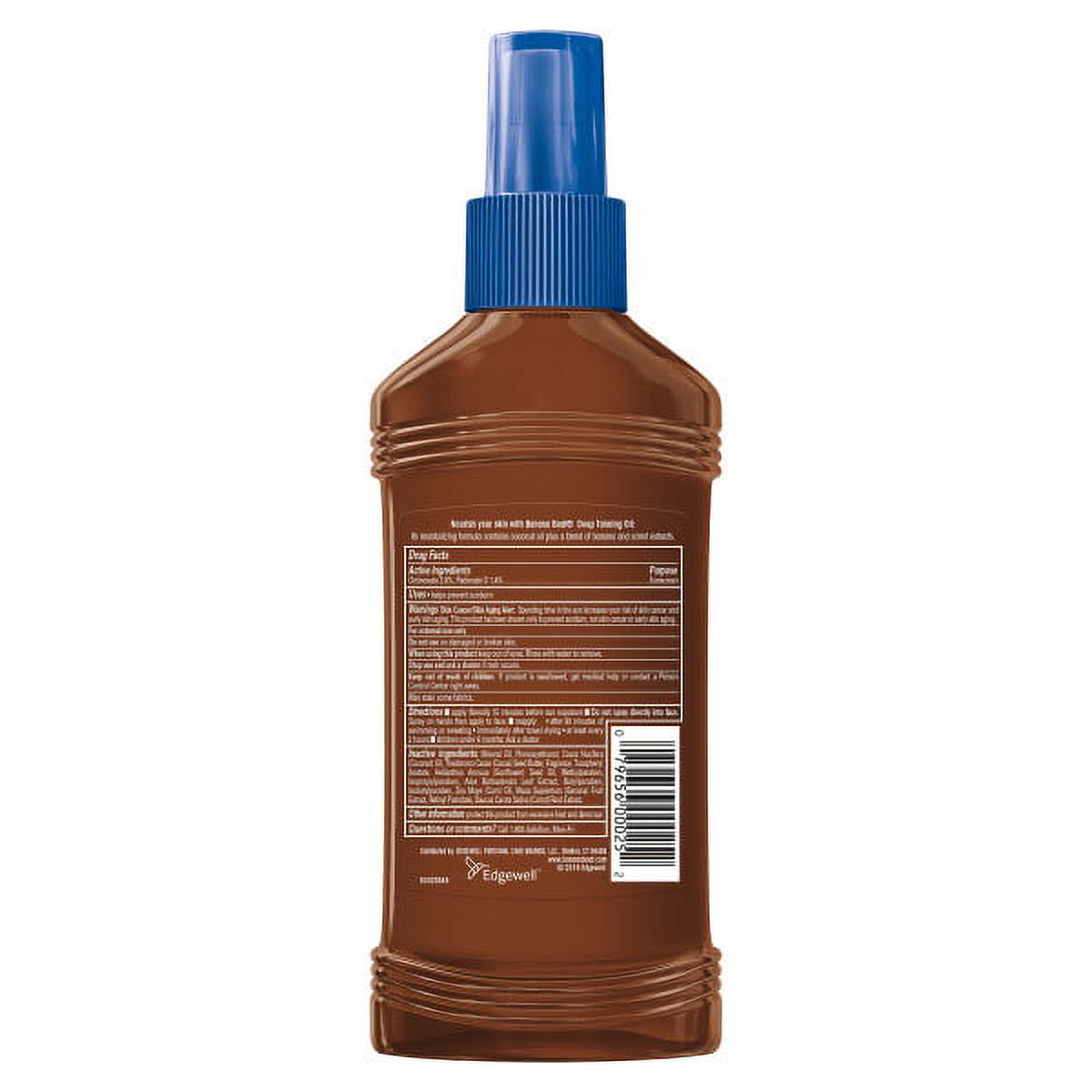 Banana Boat Deep Tanning Oil Pump Spray Sunscreen Broad Spectrum SPF 4 - 8 Ounces (Pack of 2)