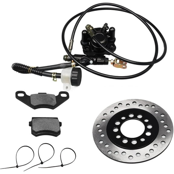 Hydraulic Rear Disc Brake Caliper System Disk Rotor Pads Fit for Dirt Bike Quad Wheel ATV Go-kart 150cc 200cc 250cc