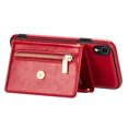 thumbnail image 4 of Apple iPhone XR Crossbody Bag Case, Dteck Zipper Pocket Credit Card Holder Wallet Case Phone Cover with Shoulder Strap, For iPhone XR,Red, 4 of 7