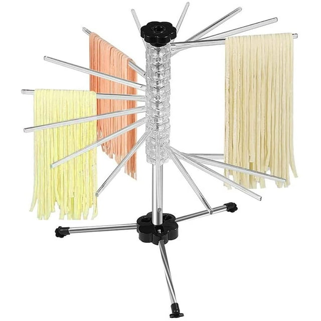 Fresh Pasta Drying Rack - Foldable Drying Rack For Homemade Pasta Noodles - Drying Rack, 16 Rods, 2Kg Max…