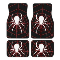 Salouo Spider On The Web for 4-Piece Floor Mats, Custom Fit Car Mats All-Weather Car Foot Mats Automotive Floor Mats for Cars, Trucks, SUVs, Vehicle Floor Liner
