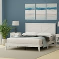 thumbnail image 2 of Glenwillow Home Queen Size Rustic Wood Platform Bed, Gloss White, 2 of 9