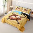 thumbnail image 3 of Erosebridal Light Blue & Black Dripping Waffle Baseball Ice Cream & Glove Graphic Bed Spread Queen,Sport Graphic Queen Coverlet Set for Boys Girls, 3 of 7