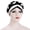 2 Pcs, variant on Visland Women Turban African Pattern Braided Dual Color Faux Pearl Decor Headwrap Sleep Beanie Pre-Tied Bonnet Elastic Knot Cap