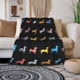 thumbnail image 2 of Women''s Dog Dachshund Throw Blankets Plush Blanket Soft Sherpa Fleece Blanket Adults for Crib Couch Chair Living Room Travel (50"x60",Dog), 2 of 6