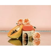 Organic Extract of Papaya Bar Soap - Cleansing, Softens, Clarifies Skin, Promotes Healthy Glow, 80g