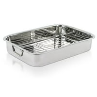 Roasting Pans Product Image Imperial Home 16 Stainless Steel Heavy Duty Roasting Pan With Rack