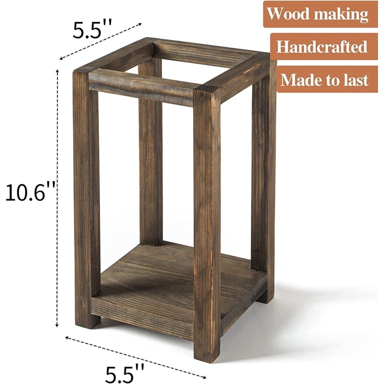 Sliner 24-Piece Wedding Lantern Centerpiece Set - 12 Rustic Wood Lanterns & 12 Flameless LED Candles, 3 Sizes