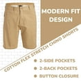 thumbnail image 2 of 2-Pack Men's Cotton Flex Stretch Chino Shorts (Sizes, 30-42), 2 of 5