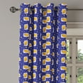 thumbnail image 2 of Ambesonne Cats Grommet Curtain, Sleeping Kittens Nighttime, 50" x 72", Earth Yellow Royal Blue, 2 of 6
