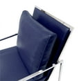 thumbnail image 4 of Pasargad Home Luxe Faux Leather Chair Navy- For all age Group, 4 of 8