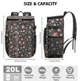 thumbnail image 3 of Travel Cooler Bag - Pioneer Flower Floral Print Pattern Camping Beer Cooler Backpack with Bottle Opener- Waterproof Insulated Picnic Backpacks - Cooler Bag for Beach, 3 of 6