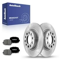 AutoShack 10.94" (278 mm) Rear Solid Brake Rotors   Premium Ceramic Brake Pads | Replacement for 2018-2023 Jeep Compass 2025 Jeep Compass | 6-PC Brake Kit