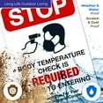 thumbnail image 5 of Stop Body Temperature Check Required Prior To Entering Sign,, 5 of 8
