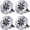 White Light, variant on Solar Ground Lights, 4 Pack 8 LED White Solar Pathway Lights, Waterproof, Modern, Outdoor, In-Ground, Garden, Path, Deck, Lawn, Patio, Walkway