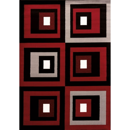 Westfield Home Cristall Shakira Red Area Rug (5' 3 x 7' 2)